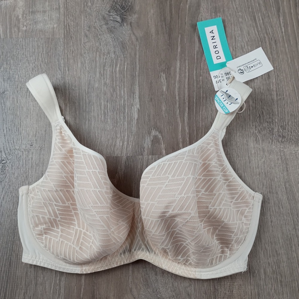 DORINA Women's 34G Leila Light Padded Demi Underwire Bra Ivory D001725 NEW
